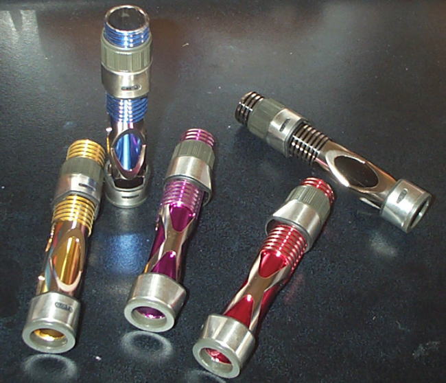 スピニング用リールシート＆ロング バットグリップ セット ブラック